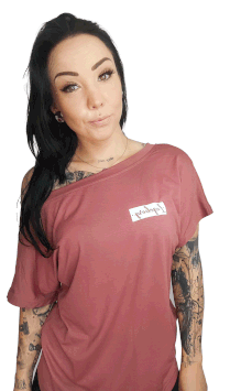 Shirt Carmenausschnitt rot braun