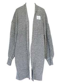 Cardigan black Streifen