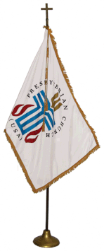 Presbyterian Church Flag Set with Oak Pole