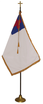 Christian Flag Set with Oak Pole