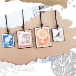 HALSKETTEN "BRIEFMARKE"