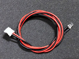 3mm LED mit 400mm Kabel und JST SH 1.25 Stecker