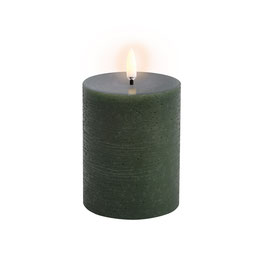 UYUNI LED pillar candle, Olive Green Rustic, 7,8 x 10 cm