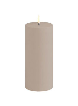 UYUNI OUTDOOR LED candle in Sandstone (taupe)  7,8x17,8 cm