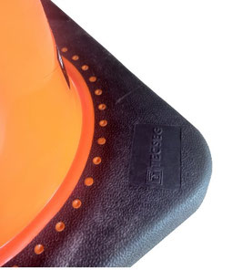 CONO 70 CM BASE CAUCHO NARANJA