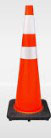 CONO 90 CM BASE CAUCHO NARANJA