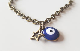 Pulsera ojo turco azul & star