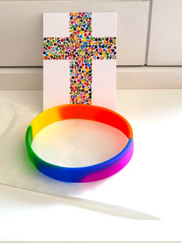 Geschenktütchen - Regenbogen Armband (Kreuz)