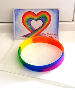 Geschenktütchen - Regenbogen Armband (Herz)