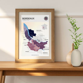 Poster: Wijngebied Bordeaux