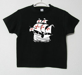 Portuguese Nau T-shirt | Black Colour