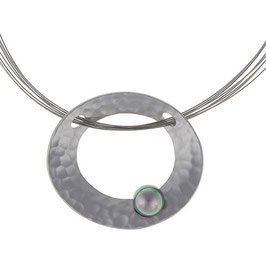 Collier "Saturn | grau"