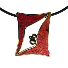 Korkschmuck-Collier "Weinlese | rot"