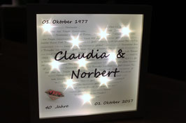 Rubinhochzeit 40 Jahre Textherz