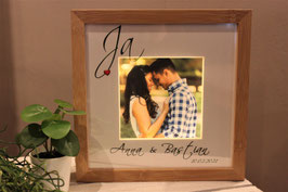 Ja! Hochzeit Foto im Passepartout beleuchtet