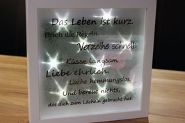 Das Leben ist kurz  taupe/rosa