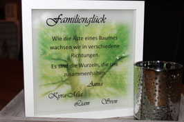 Familienglück mit Namen und Hintergrund
