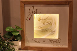 Ja! Hochzeit Rose im Passepartout beleuchtet