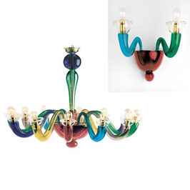 Mondrian modern Murano glass chandelier