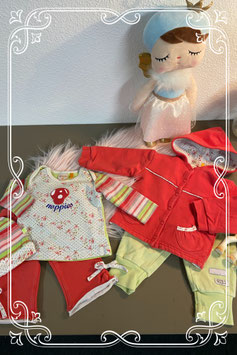 Vest - 2 broekjes - shirt en mutsje van Noppies en Dirkje maat 56