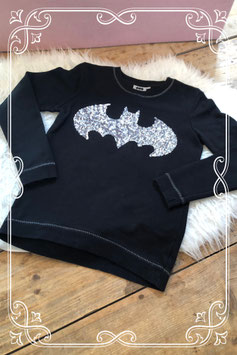Glinsterende zwarte batman trui - Maat 158-164