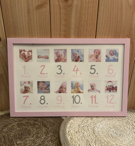 Nieuw: Baby's fotolijst voor de eerste 12 maanden