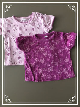 Set van 2 t-shirts in de kleuren lila en paars - maat 56