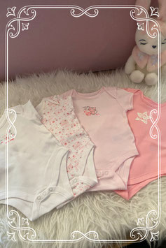 Vierdelige set rompertjes van de Primark - maat 50-62