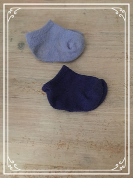 Twee paar blauwe sokjes - voor 2-6 maanden