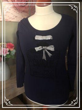Donkerblauw lange mouwen shirt met print van Prènatal - Maat S