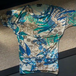 Fleurig groen T-shirt van Pascara - maat S