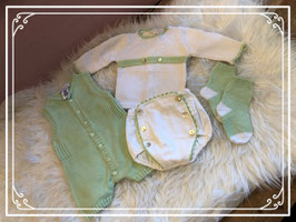 Groen/witte kledingset (4 STUKS) - Maat 50
