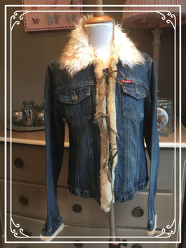 Jeans jas van Cars met bont - maat 164