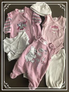 Zoet roze/wit setje - Maat 50-56