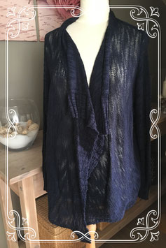 Donkerblauw gehaakt vestje - Maat L