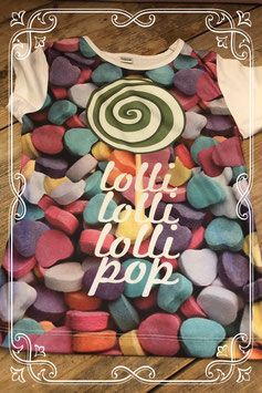 Lollipop T-shirt (merkloos) - Maat 122/128