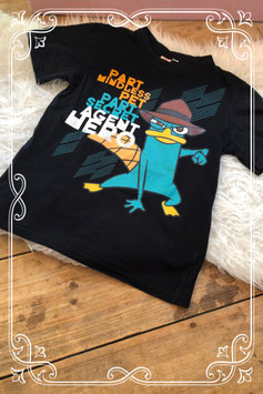 Zwart t-shirt van Phinneas and Ferb - Maat 134-140