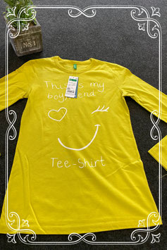 Nieuw! Donkergele longsleeve van Benneton maat 158