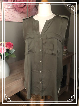 Lange leger groene top van het Merk -  H&M - Maat - 38