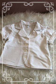 Wit korte mouwen shirt met knoopjes van Kitchoun - Maat 86