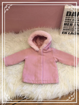 Licht roze winterjas met capuchon van de Zeeman Maat - 56