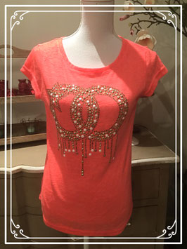 Fel oranje-roze T-shirt van so Sweet - maat M-L