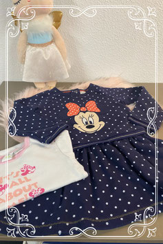 Minni mouse op een mooie 2 delige set jurkje en rompertje van Disney Maat 86