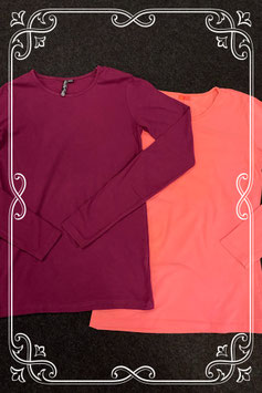 Nieuw! Felroze longsleeve van Teen Girls maat 170 en donkerpaarse longsleeve van Girls BSC Style in maat 164/170