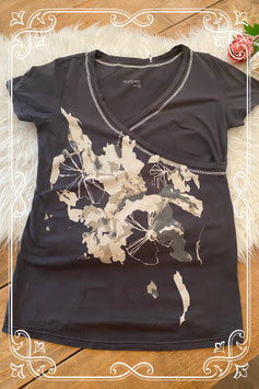 Grijsbedrukt zwangerschap T-shirt van noppies - maat XL