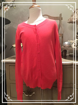 Nieuw: hardroze vest - maat 158-164