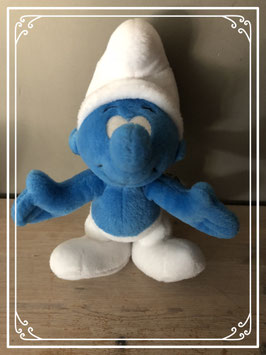 Blauw met witte smurfknuffel