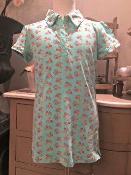 Nieuw: groen T-shirt met bloemetjes motief van de HEMA - maat 158-164