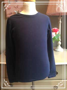Donkerblauw shirt van de HEMA - maat 158-164