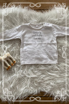 super leuk wit shirtje met opdruk - maat 56